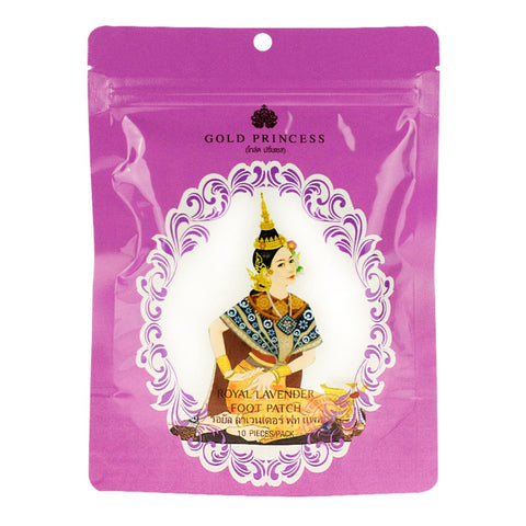 Gold Princess Royal Lavender Foot Patch 10 Pcs Intlcosmetic