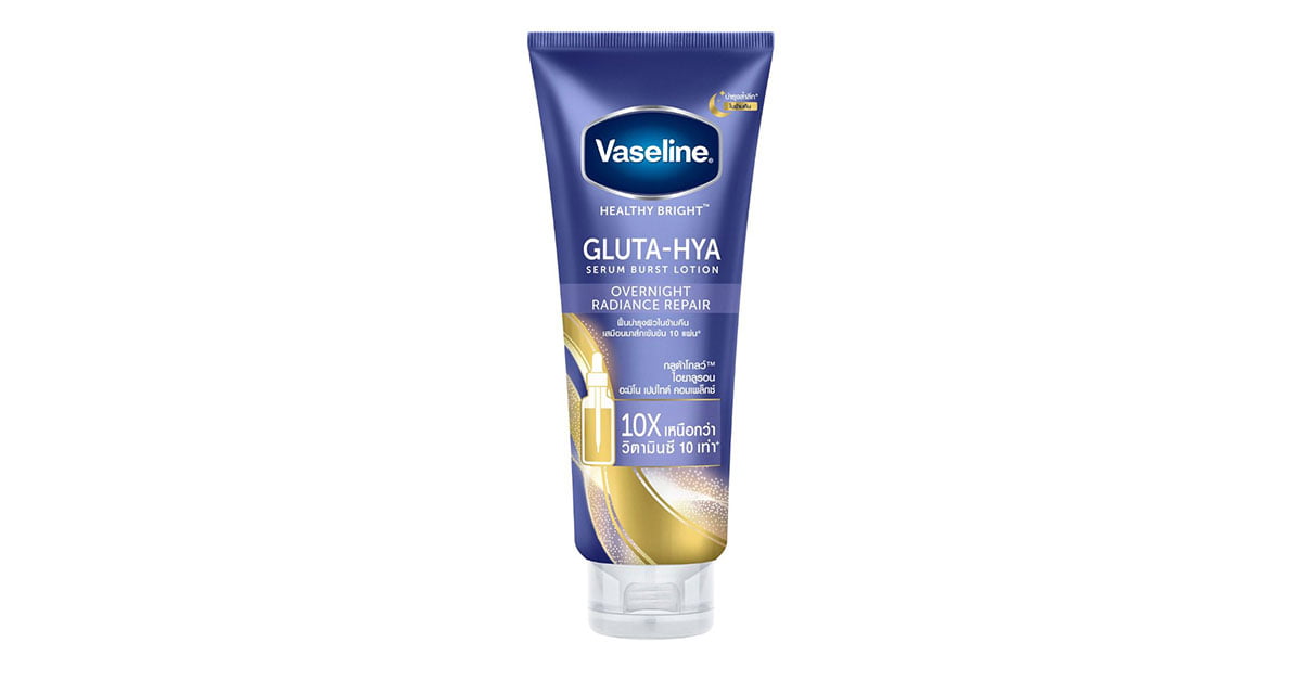 Vasline gluta HYA serum brust UV lotionovernight radiance repair