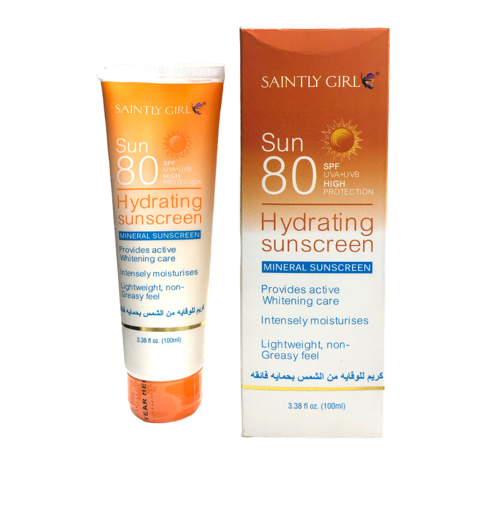 Saintly Girl Hydrating Sunscreen SPF 80 UVA + U VB High Protection Intlcosmetic