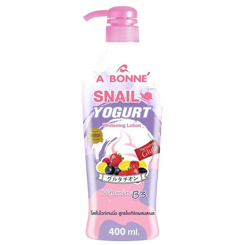 A bonne snail yogurt whitening lotion
