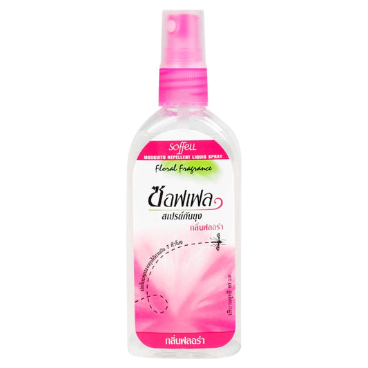 Soffell Mosquito Repellent Liquid Spray Floral 80ml Intlcosmetic