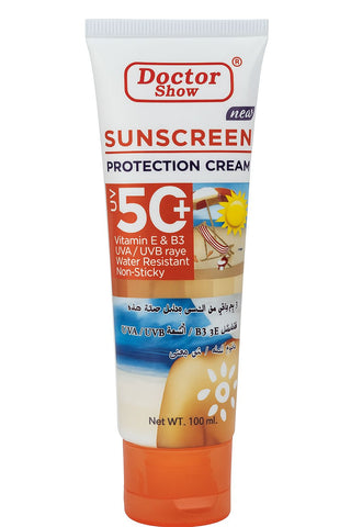 Doctor show sunscreen protection cream  UV 5C+ Vitamin E & B3  UVA /UVB rays water resistant non sticky 100ml