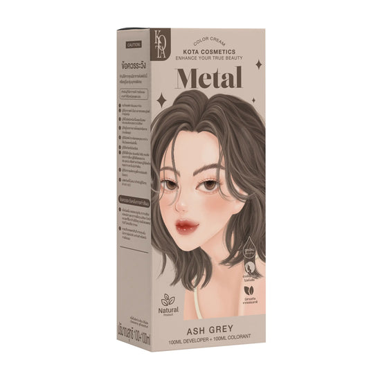 kota cosmetics metal ash gry color