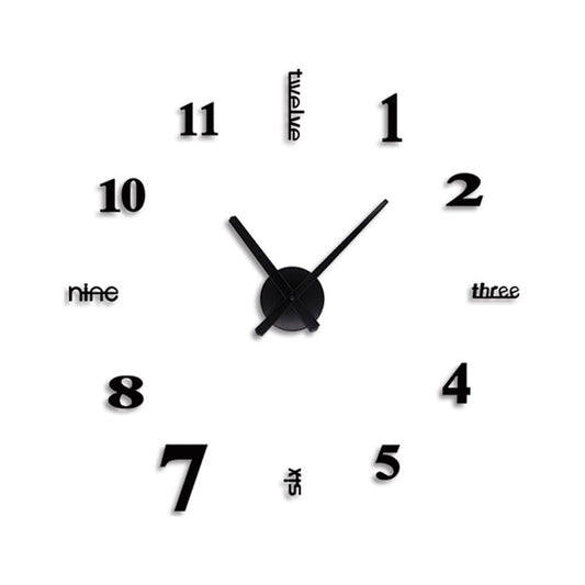 3D DIY Wall Clock Modern FramelessÊ