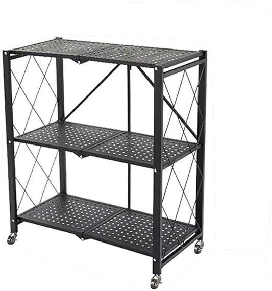 3-Tire Scratch-Resistant Storage Rack Black