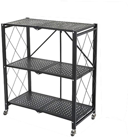 3-Tire Scratch-Resistant Storage Rack Black