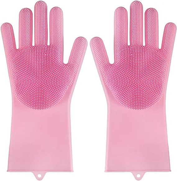 Cleaning Sponge Gloves with Scrubber for Dish Washing